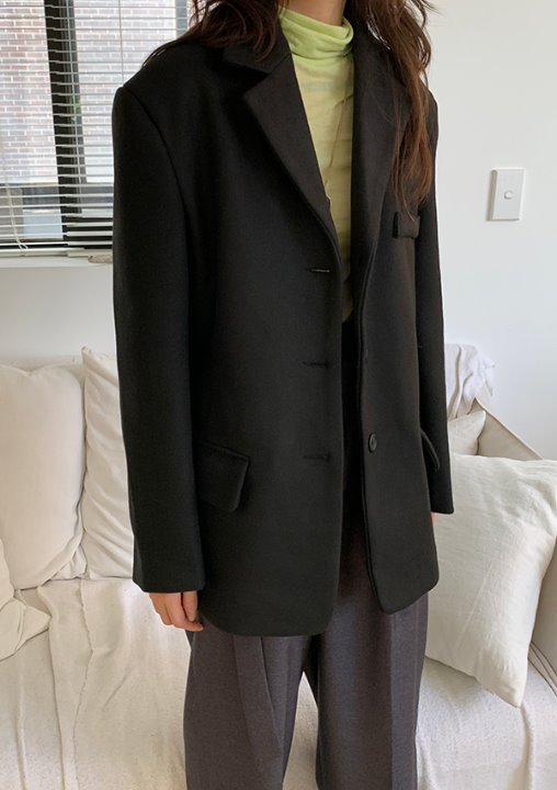 single wool jacket (oat,brown,black)