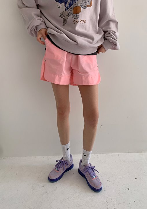 nylon short (khaki,pink,black)