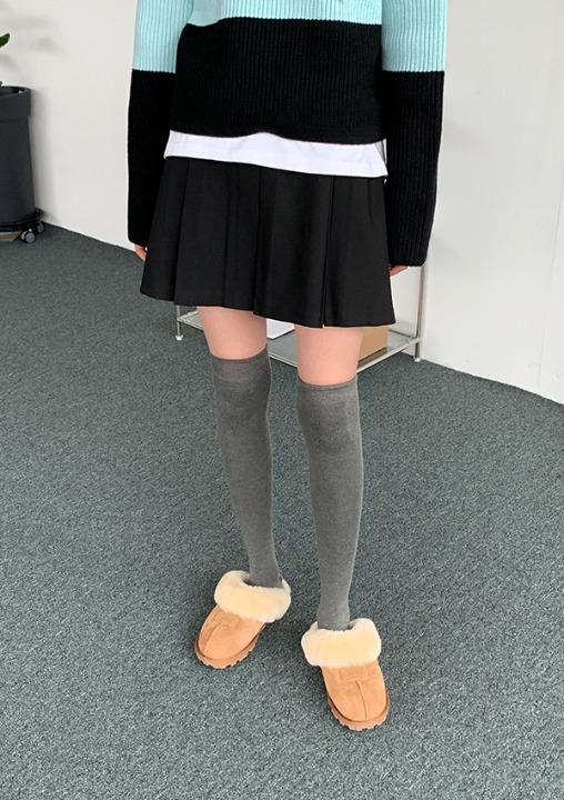 preppie mini skirt (gray,black)