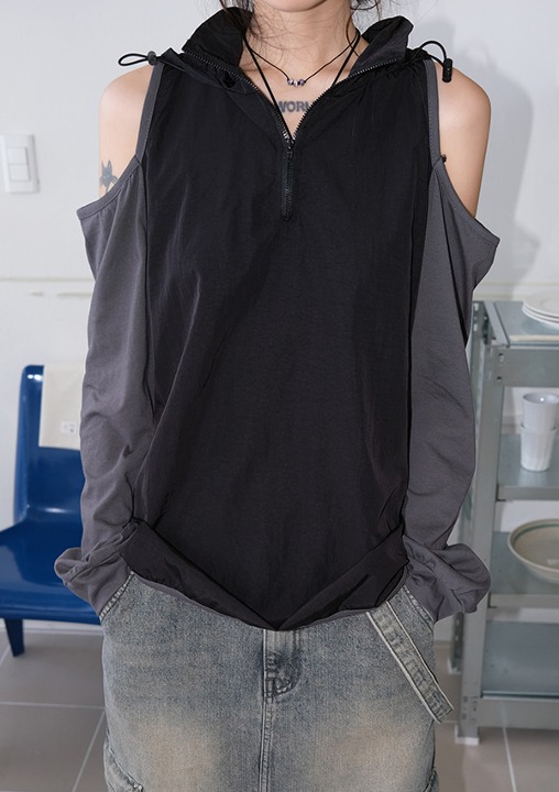 shoulder open hoody (2color)*입고지연 순차적발송