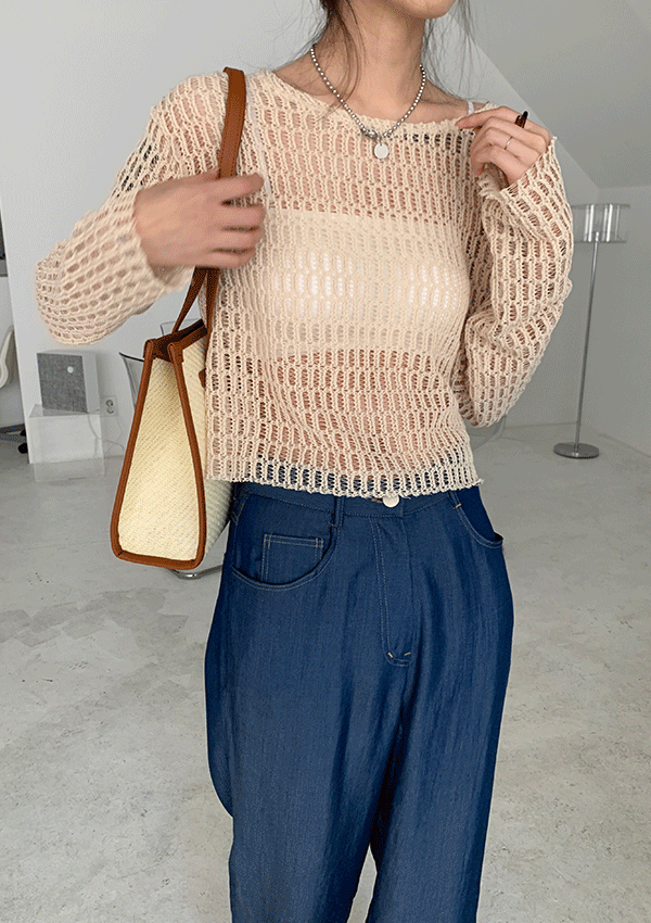 evie net knit (beige,mint,black)