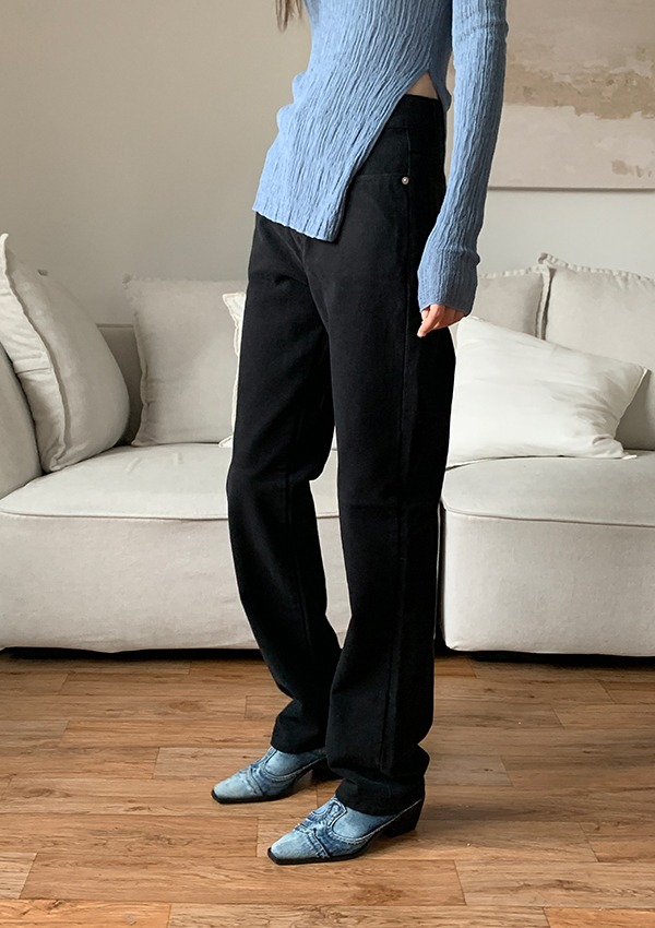 slim long cotton pants (2color)
