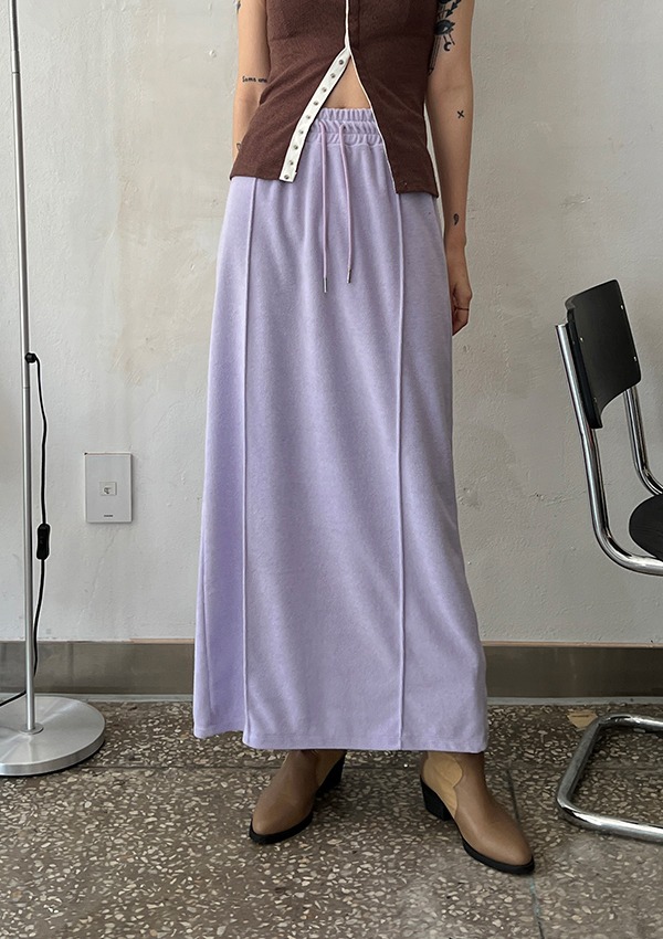 terry long skirt (2color)