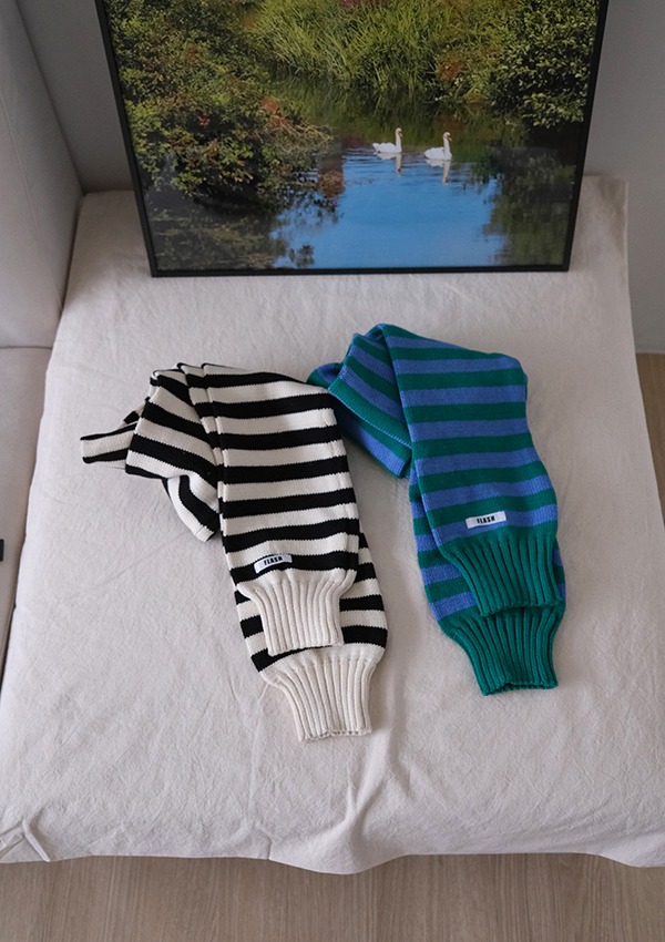 stripe knit muffler (2color)*입고지연 순차적발송