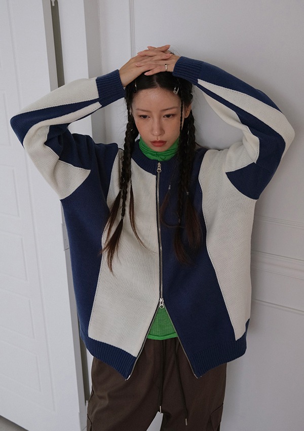 rony zip-up knit (3color)