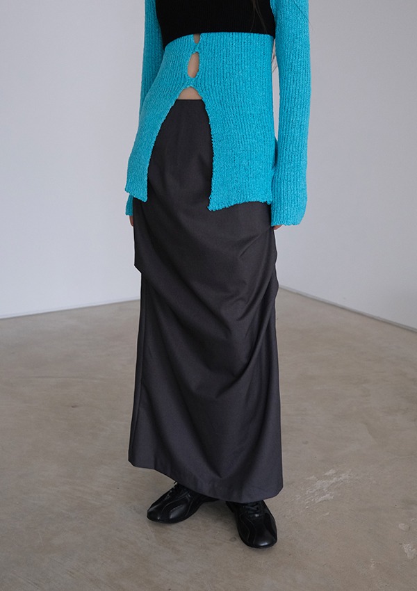 ruff shirring skirt (2color)