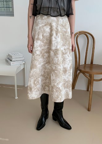 romi skirt (gray,beige)
