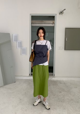 lene linen skirt (4color)