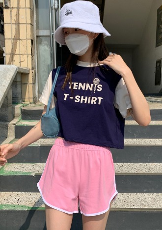 tennis short tee (2color)