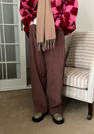 long wide corduroy pants (2color)