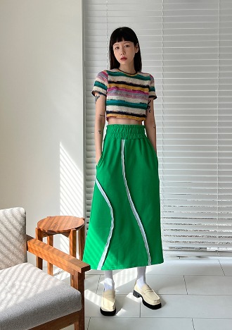 cotton wave skirt (3color)