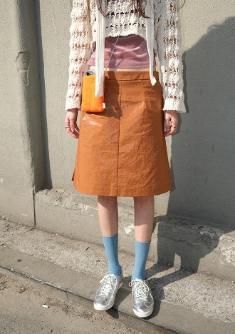coating midi skirt (3color)