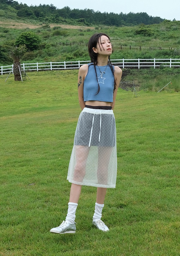 snow mesh skirt (2color)