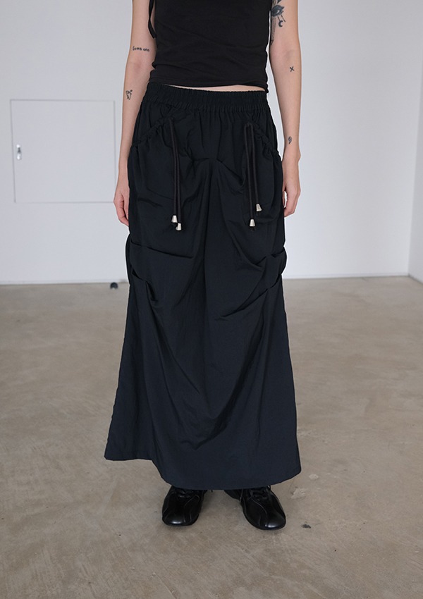 pintuck pocket skirt (2color)
