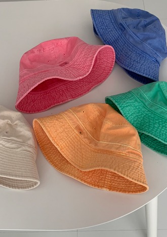 washing color bucket hat (5color)